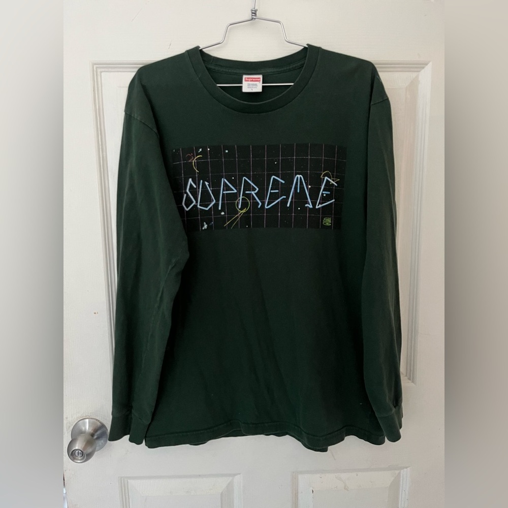 Supreme Blade Grid Longsleeve Green Size Large FW16 GM8